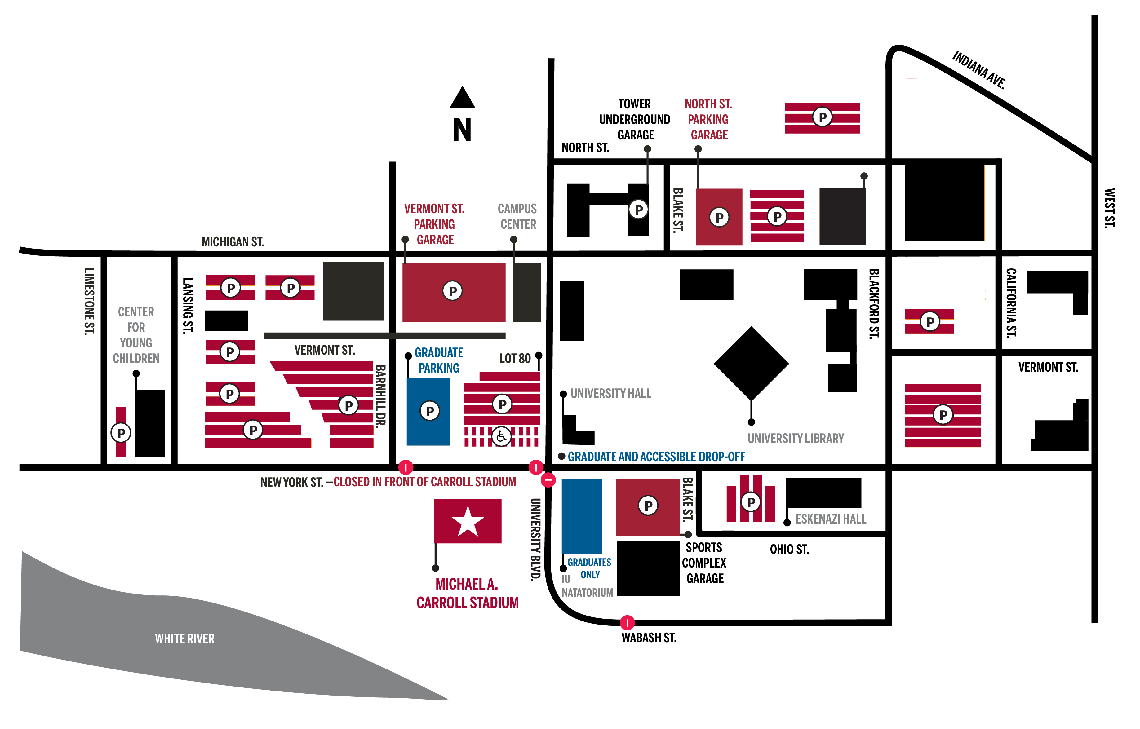 IU Indy Guest Parking Map